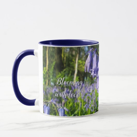 Bluebells blühen - Personalisierter Muttertag Tasse (Links)