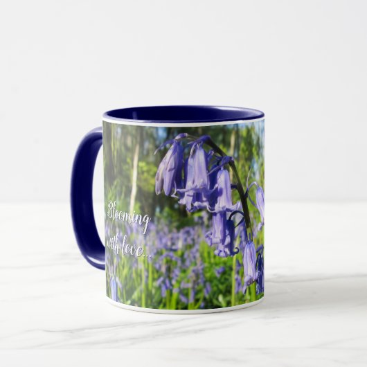 Bluebells blühen - Personalisierter Muttertag Tasse (Vorderseite Links)