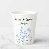 Bluebells Blume Blumen Wasserfarben Natur Hochzeit Pappbecher (Vorderseite)