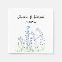 Bluebells Blume Blumen Wasserfarben Natur Hochzeit Serviette