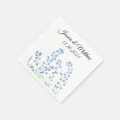 Bluebells Blume Blumen Wasserfarben Natur Hochzeit Serviette (Ecke)