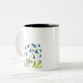 Bluebells Blume Zweifarbige Tasse (Vorderseite Links)