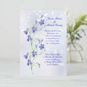 Bluebells-Blumen, die Einladung Wedding sind (Stehend Vorderseite)