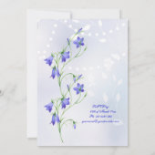 Bluebells-Blumen, die Einladung Wedding sind (Rückseite)