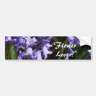 Bluebells-Blumen-Natur-blaue lila mit BlumenBlume Autoaufkleber