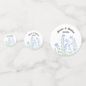Bluebells Blumenblume Wasserfarben Hochzeiten Konfetti (Rückseiten)