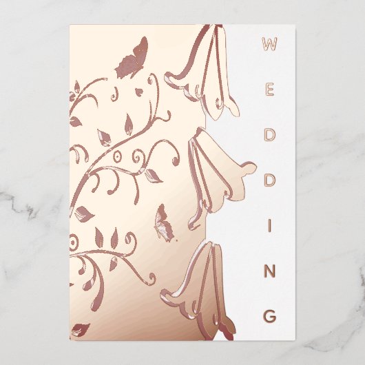 Bluebells & Butterflies Einladung (Vorderseite)