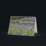 Bluebells Father's Day Card Karte<br><div class="desc">A beautiful bluebell wood will please any father  - you can almost smell the bluebells! The inside is left blank for your own message and the front greeting can be changed by request through my store. Maching coffee mug also available.</div>