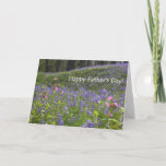 Bluebells Father's Day Card Karte<br><div class="desc">A beautiful bluebell wood will please any father  - you can almost smell the bluebells! The inside is left blank for your own message and the front greeting can be changed by request through my store. Maching coffee mug also available.</div>