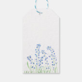 Bluebells Floral Aquarell rustikales Brautparty Geschenkanhänger (Rückseite)