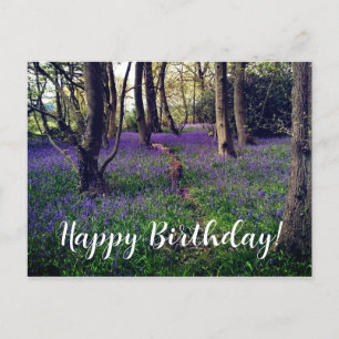 Bluebells Floral Elegante Blume Geburtstag Postkarte