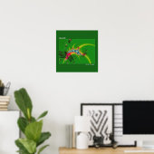 Bluebells Fraktal Art Poster (Heimbüro)