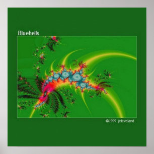 Bluebells Fraktal Art Poster