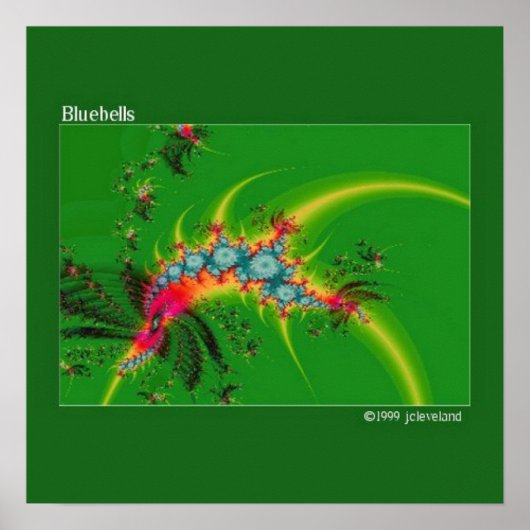Bluebells Fraktal Art Poster (Vorne)