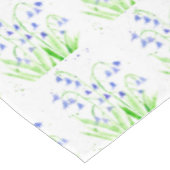 Bluebells Frühlingsblütenfarbe lila rustikal Tischdecke (Schrägansicht)