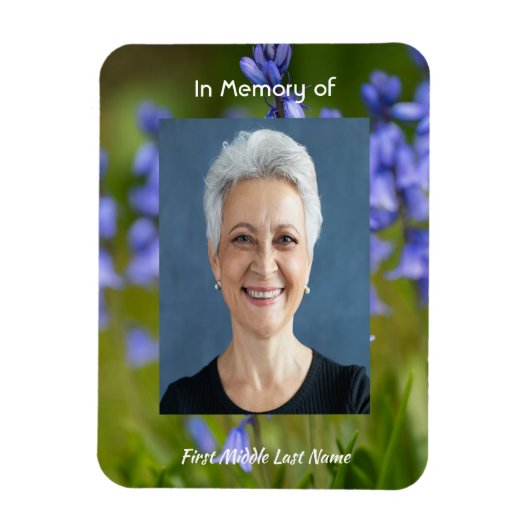 Bluebells Garden Flowers  Memorial Keepsake  Magnet (Vertikal)