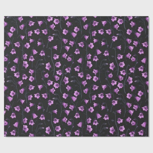 Bluebells, Harebells, Blumen 2 Geschenkpapier (Flach)