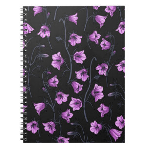 Bluebells, Harebells, Blumen 2 Notizblock
