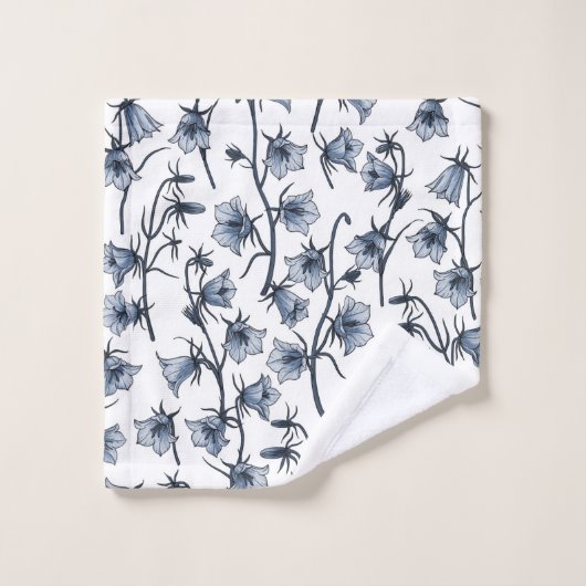 Bluebells, Harebells, Blumen Badhandtuch Set (Waschlappen)
