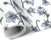 Bluebells, Harebells, Blumen Geschenkpapier (Rolleneckpunkt)