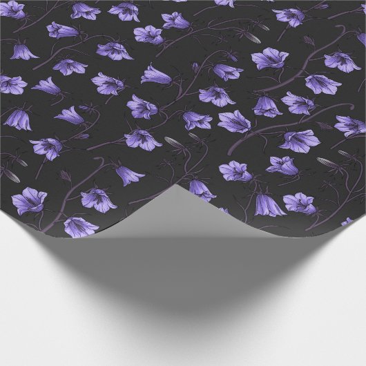 Bluebells, Harebells, Blumen Geschenkpapier (Ecke)