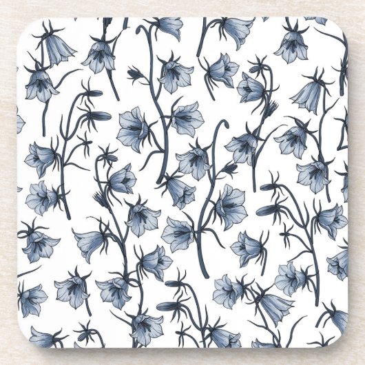 Bluebells, Harebells, Blumen Getränkeuntersetzer (Vorderseite)