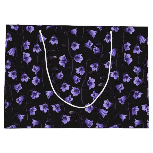 Bluebells, Harebells, Blumen Große Geschenktüte (Rückseite)