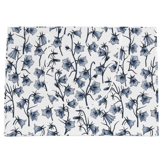 Bluebells, Harebells, Blumen Große Geschenktüte (Vorderseite)