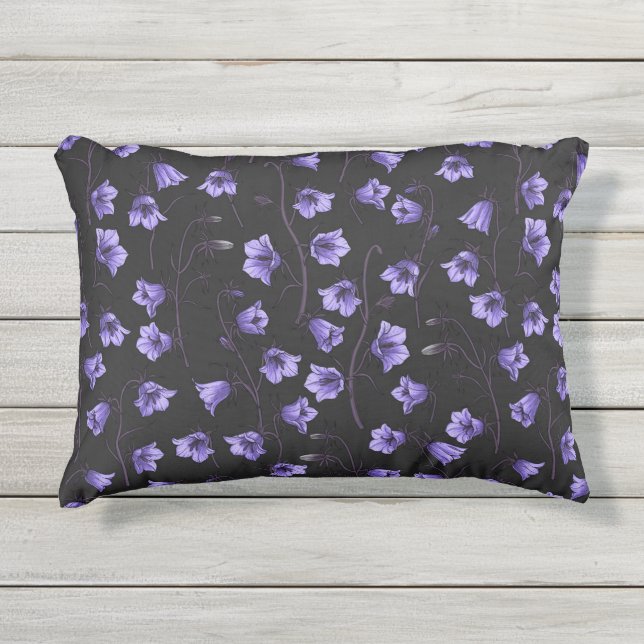 Bluebells, Harebells, Blumen Kissen Für Draußen (Vorderseite)