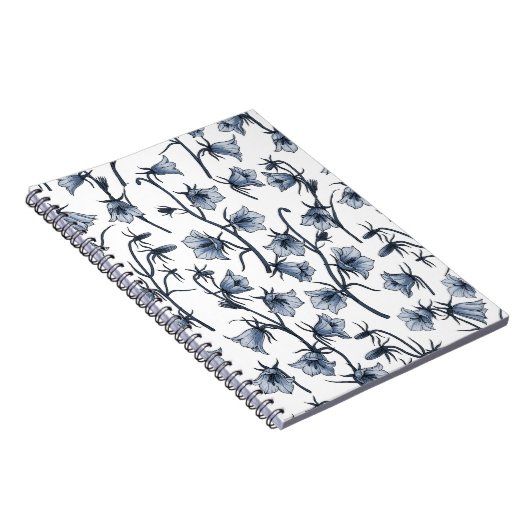 Bluebells, Harebells, Blumen Notizblock (Rechte Seite)