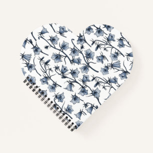 Bluebells, Harebells, Blumen Notizblock