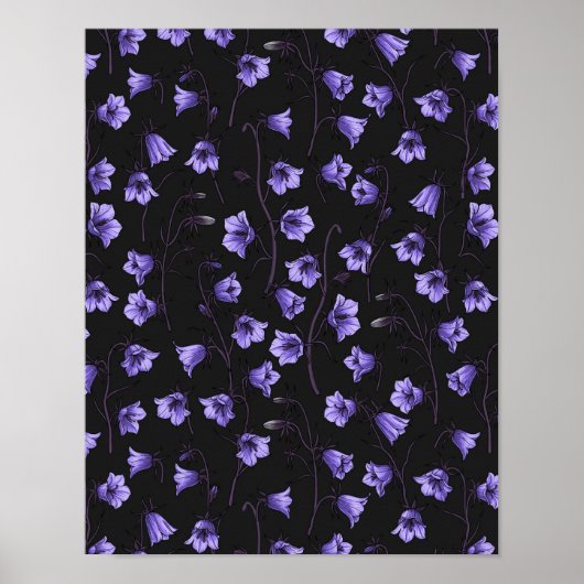 Bluebells, Harebells, Blumen Poster (Vorne)