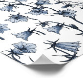 Bluebells, Harebells, Blumen Poster (Ecke)