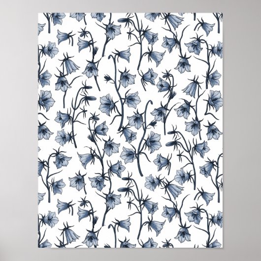 Bluebells, Harebells, Blumen Poster (Vorne)