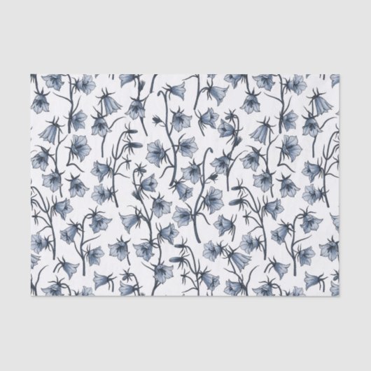 Bluebells, Harebells, Blumen Seidenpapier (Vorderseite)