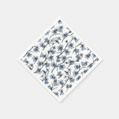 Bluebells, Harebells, Blumen Serviette (Ecke)