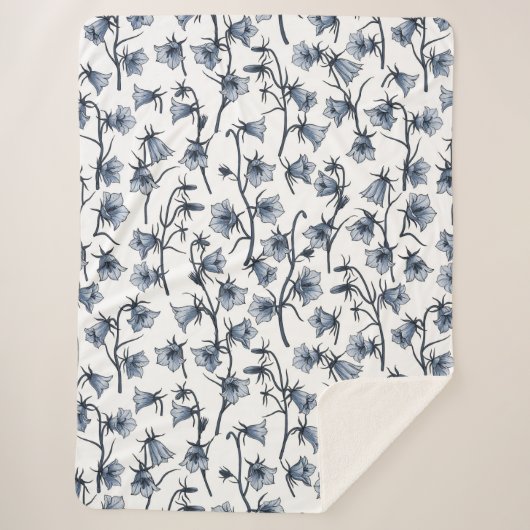 Bluebells, Harebells, Blumen Sherpadecke (Vorderseite)