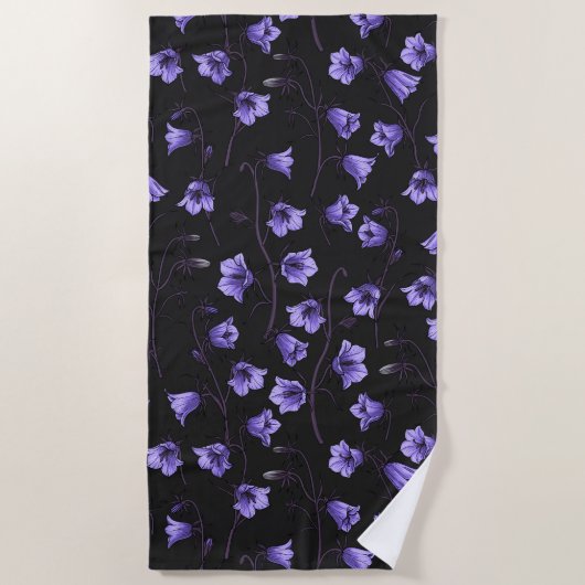 Bluebells, Harebells, Blumen Strandtuch (Vorderseite)