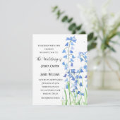 Bluebells Hochzeit von Wasserfarben Einladung (Stehend Vorderseite)