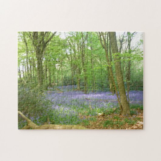 Bluebells im Holz Puzzle (Horizontal)