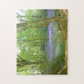 Bluebells im Holz Puzzle (Vertikal)