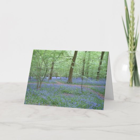 Bluebells in einem Holz Karte (Vorderseite)