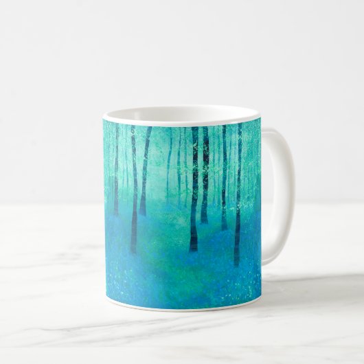 Bluebells in Kent Landschaftsmalerei Kaffeetasse (VorderseiteRechts)