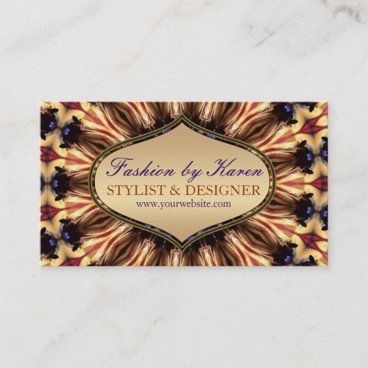 Bluebells Lila Gold-Earth-Visitenkarten Visitenkarte (Vorderseite)