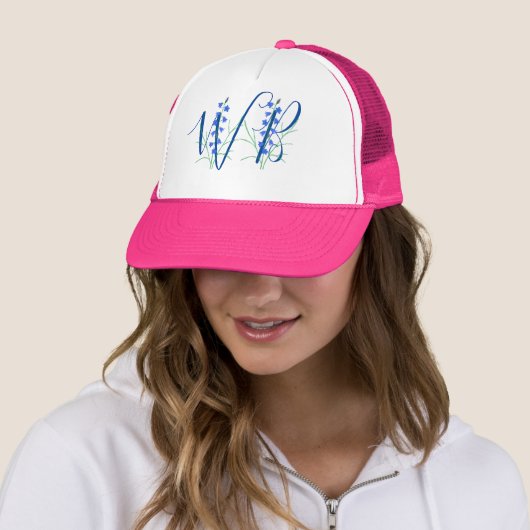 Bluebells Monogram Pink Truckerkappe (Beispiel)