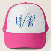 Bluebells Monogram Pink Truckerkappe (Vorderseite)