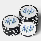 Bluebells Monogram Pokerchips (Stapel)