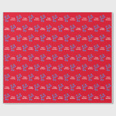 Bluebells Red Wrapping Paper Geschenkpapier (Flach)
