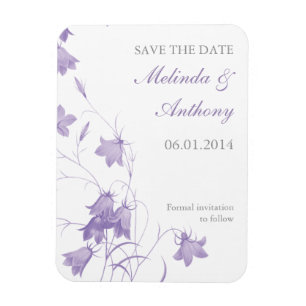 Bluebells - Save the Date Lila Magnet
