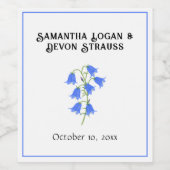 Bluebells Save The Date Wedding Weinetikett (Einzelnes Label)